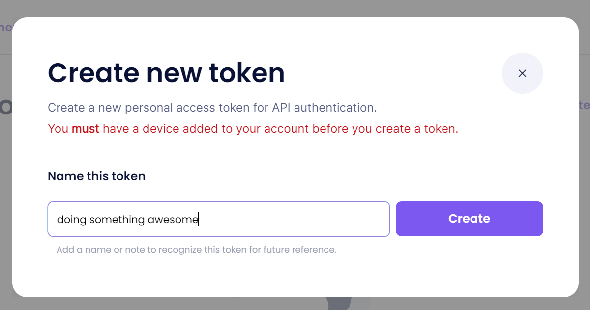 Create Token